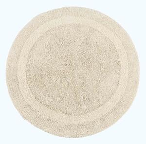 Homescapes Luxury Reversible Round Bath Mat - Cream