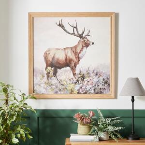 Stag Capped Canvas 80x80cm Natural