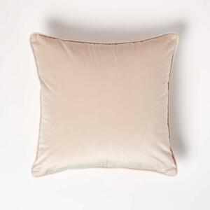 Homescapes Cream Velvet Cushion 46 x 46 cm Insert Included