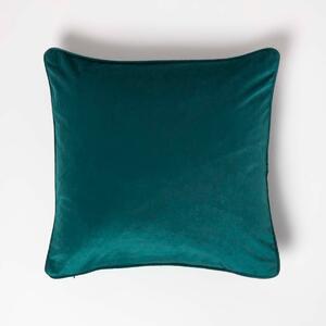 Homescapes Emerald Green Velvet Cushion 46 x 46 cm Insert Included