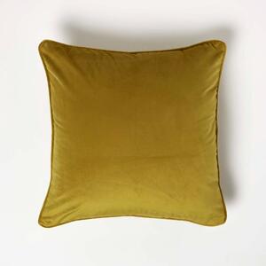 Homescapes Gold Velvet Cushion 46 x 46 cm Insert Included