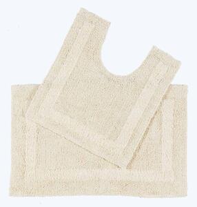 Homescapes Luxury Reversible Bath Mat Set - Cream