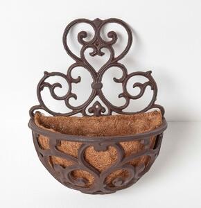 Cast Iron Wall Mounted Hanging Basket Half Round Decorative Planter