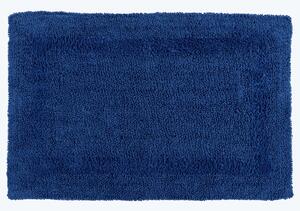 Homescapes Luxury Reversible Navy Blue 100% Cotton Bath Mat, 50 x 80 cm, Machine Washable, Super Absorbent, Soft and Hand-Tufted, Eco Friendly