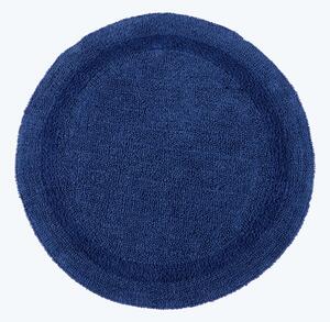 Homescapes Luxury Reversible Round Bath Mat - Navy Blue