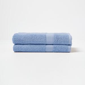 Homescapes Light Blue Bath Towel Set of 2 Turkish Cotton