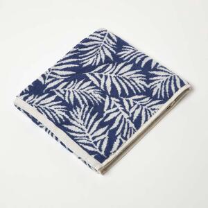 Homescapes Navy Botanical Pattern 100% Cotton Hand Towel, 50 x 85 cm