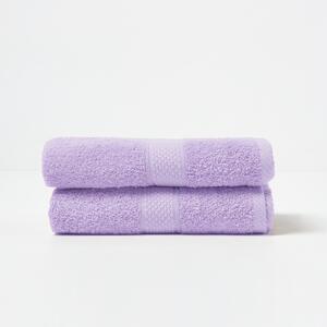 Homescapes Lilac Hand Towel Set of 2 Turkish Cotton