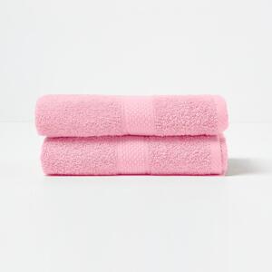 Homescapes Pink Hand Towel Set of 2 Turkish Cotton