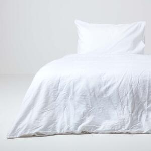 Homescapes White Linen Duvet Cover Set, Single