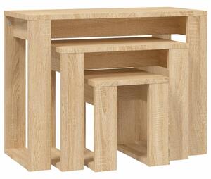 Nesting Tables 3 pcs Sonoma Oak Engineered Wood