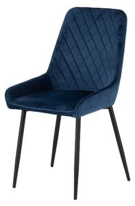 Avery Set of 2 Dining Chairs, Velvet Navy Blue