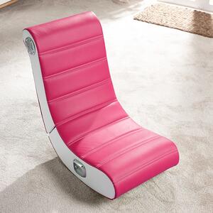 X Rocker Play 2.0 Stereo Audio Floor Rocker Gaming Chair Pink