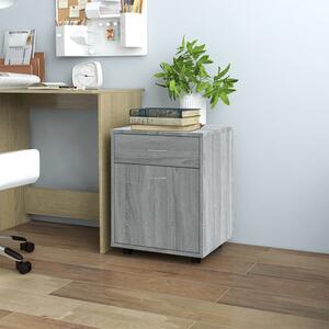 Rolling Cabinet Grey Sonoma 45x38x54 cm Engineered Wood