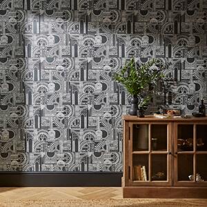 Waterhouse Graphite Wallpaper Grey