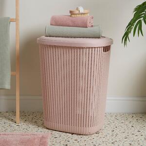 57L Knitted Laundry Basket Blush