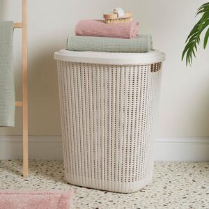 57L Knitted Laundry Basket Brown