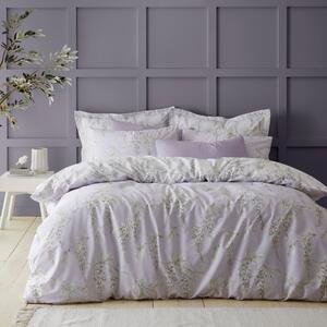 Wisteria Lilac Duvet Cover and Pillowcase Set Purple/White