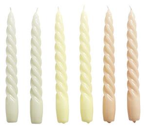 Twist Long candle - / Set of 6 - H 19 cm by Hay Multicoloured