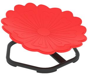 AIYAPLAY Flower-Shaped Sensory Spinning Chair with Non-Slip Base for Balance/Coordination, Red