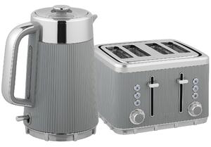 HOMCOM Electric Kettle and Toaster Set, 3000W 1.7L UK Strix Thermostat Rapid Boil Jug Kettle with Limescale Filter, Cool Touch Body, 4 Slice Toaster with 7 Browning Controls, Crumb Tray, Tan