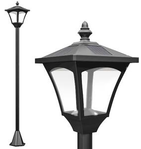 Outsunny Outdoor Solar Powered Post Lamp Sensor Dimmable LED Lantern Bollard Pathway 1.2M Tall – Black Aosom UK