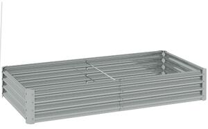 Outsunny 180 x 90cm Galvanised Steel Open Planter - Silver