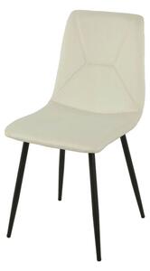 Chair Romimex White Velvet Metal 45 x 89 x 55 cm