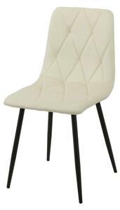 Chair Romimex White Velvet Metal 45 x 89 x 55 cm