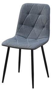 Chair Romimex Black Grey Metal Cloth MDF Wood 53 x 89 x 43 cm