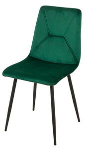 Chair Romimex Green Velvet Metal 45 x 89 x 55 cm