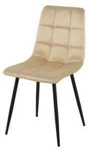 Chair Romimex Beige Velvet Metal 45 x 89 x 55 cm