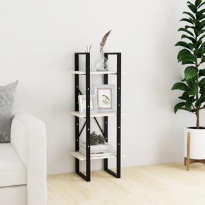 3-Tier Book Cabinet White 40x30x105 cm Solid Pinewood