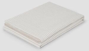 Oatmeal Stripe Linen Blend Flat Sheet | Single | Piglet in Bed