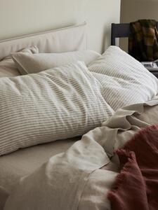 Oatmeal Stripe Linen Blend Pillowcases (Pair) | Standard | Piglet in Bed