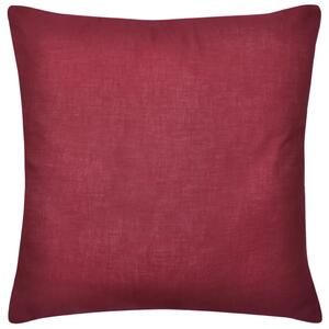 4 Burgundy Cushion Covers Cotton 40 x 40 cm