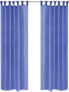 Voile Curtains 2 pcs 140x225 cm Royal Blue