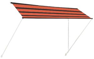 Retractable Awning 400x150 cm Orange and Brown