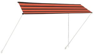 Retractable Awning 350x150 cm Orange and Brown
