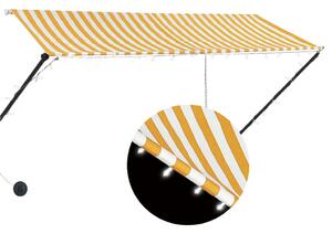 Retractable Awning with LED 300x150 cm Yellow and White