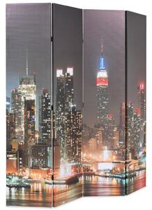 Folding Room Divider 160x170 cm New York by Night