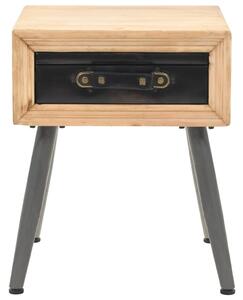 Bedside Table Solid Fir Wood 43x38x50 cm