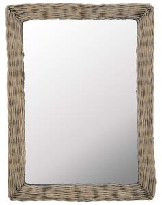 Mirror Wicker Brown 60x80 cm