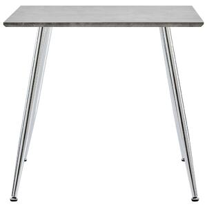 Dining Table Concrete and Silver 80.5x80.5x73 cm MDF