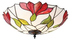 Interiors 1900 63960 Botanica Tiffany 2 Light Flush Ceiling Light In Bronze
