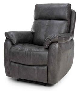 Torvani Faux Leather Electric Recliner 1 Seater Sofa in Dark Grey