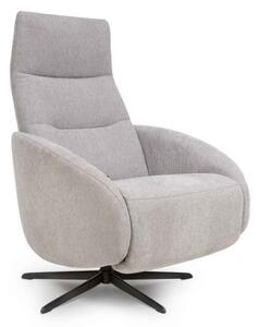 Torino Fabric Swivel Recliner Chair in Pewter