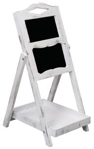 Chalkboard Display Stand White 33x39x75 cm Wood