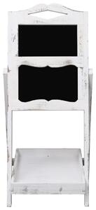 Chalkboard Display Stand White 33x39x75 cm Wood