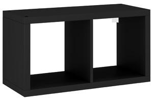 Wall Cube Shelf Black 69.5x29.5x37 cm MDF